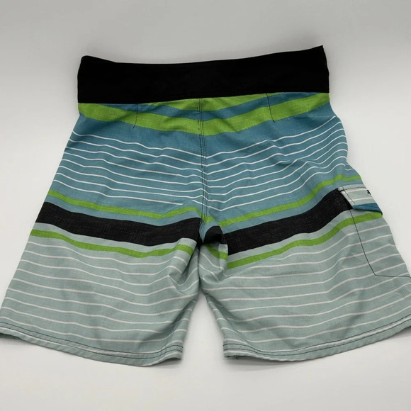 Rusty Mens Size 30 Blue/Green/Black Stripe Board Shorts Swim Trunks Surf - Picture 7 of 7
